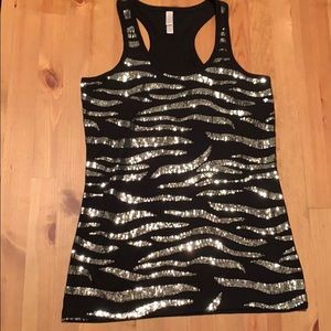 Racer Back Sequin Top